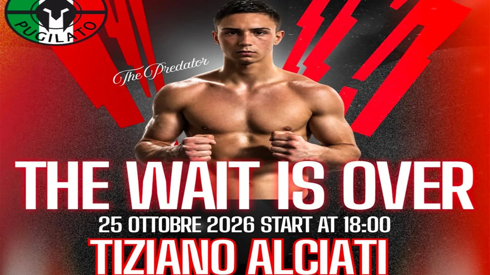 QUANDO UN SOGNO SALE SUL RING: IL 25 OTTOBRE INIZIA LA STORIA PROFESSIONISTICA DI TIZIANO ALCIATI.