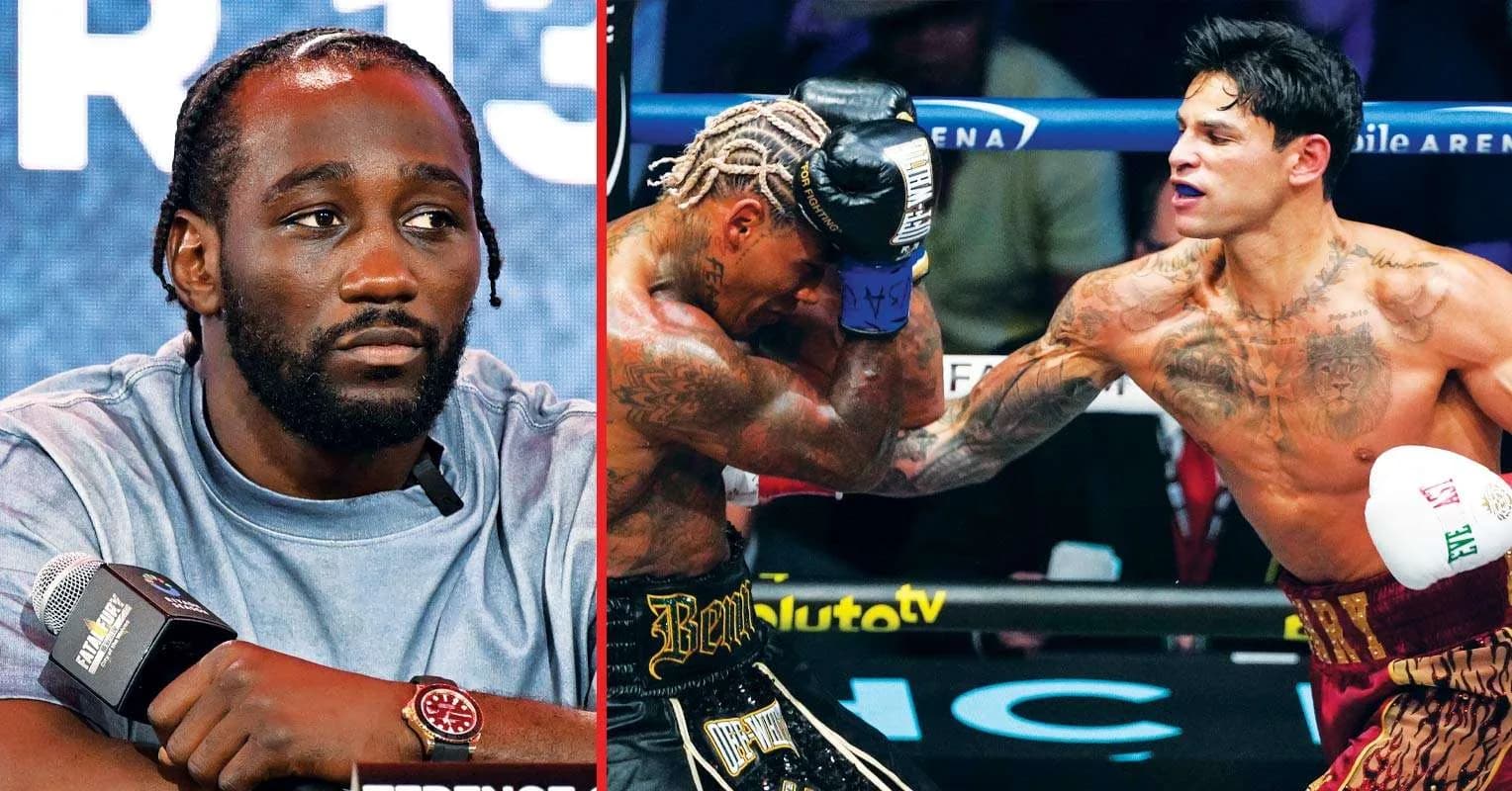 Terence Crawford sums up Ryan Garcias performance after knocking out Conor Benn in two rounds