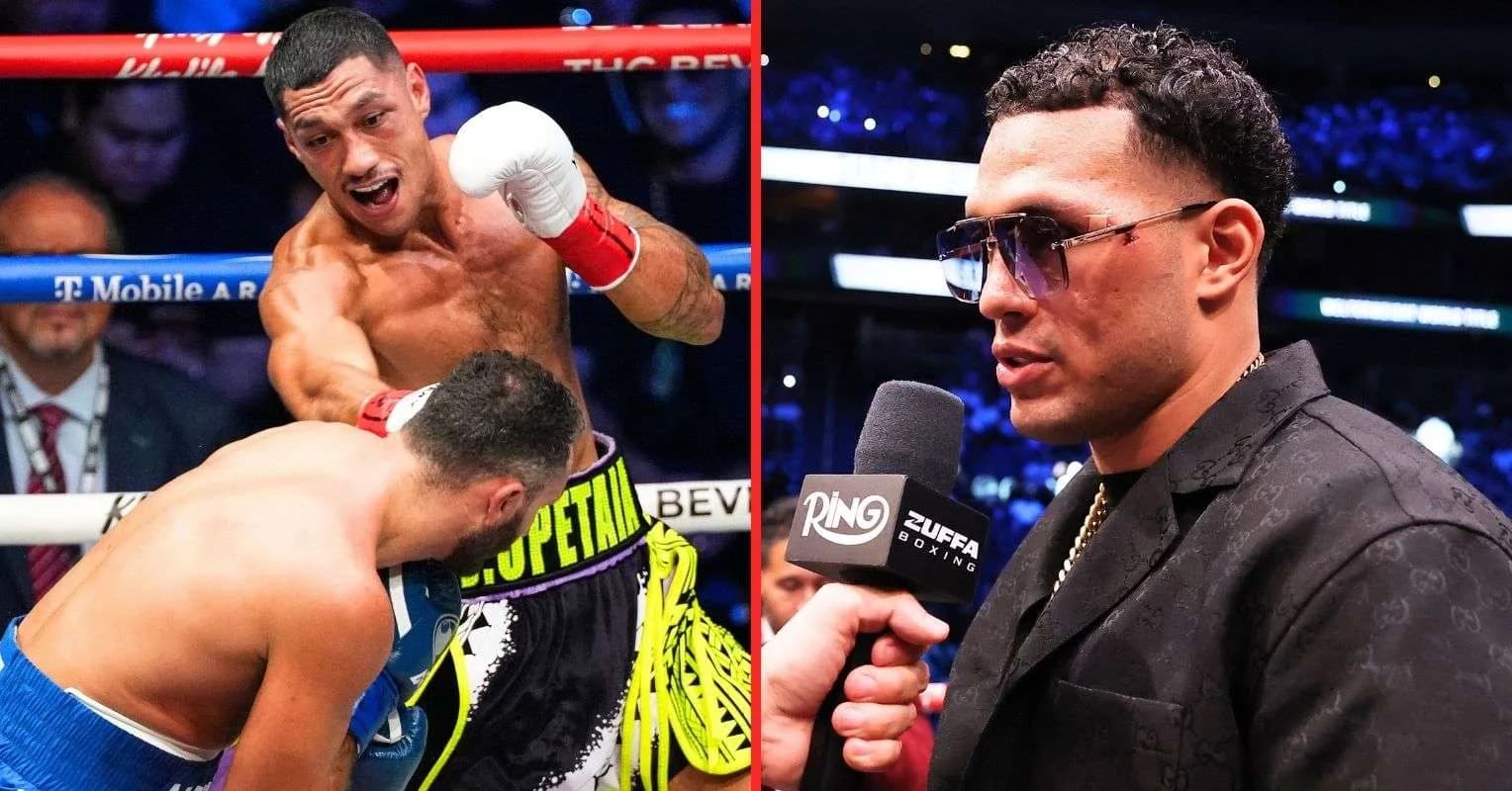 David Benavidez delivers honest verdict on Jai Opetaias ability after watching Mikaelian KO