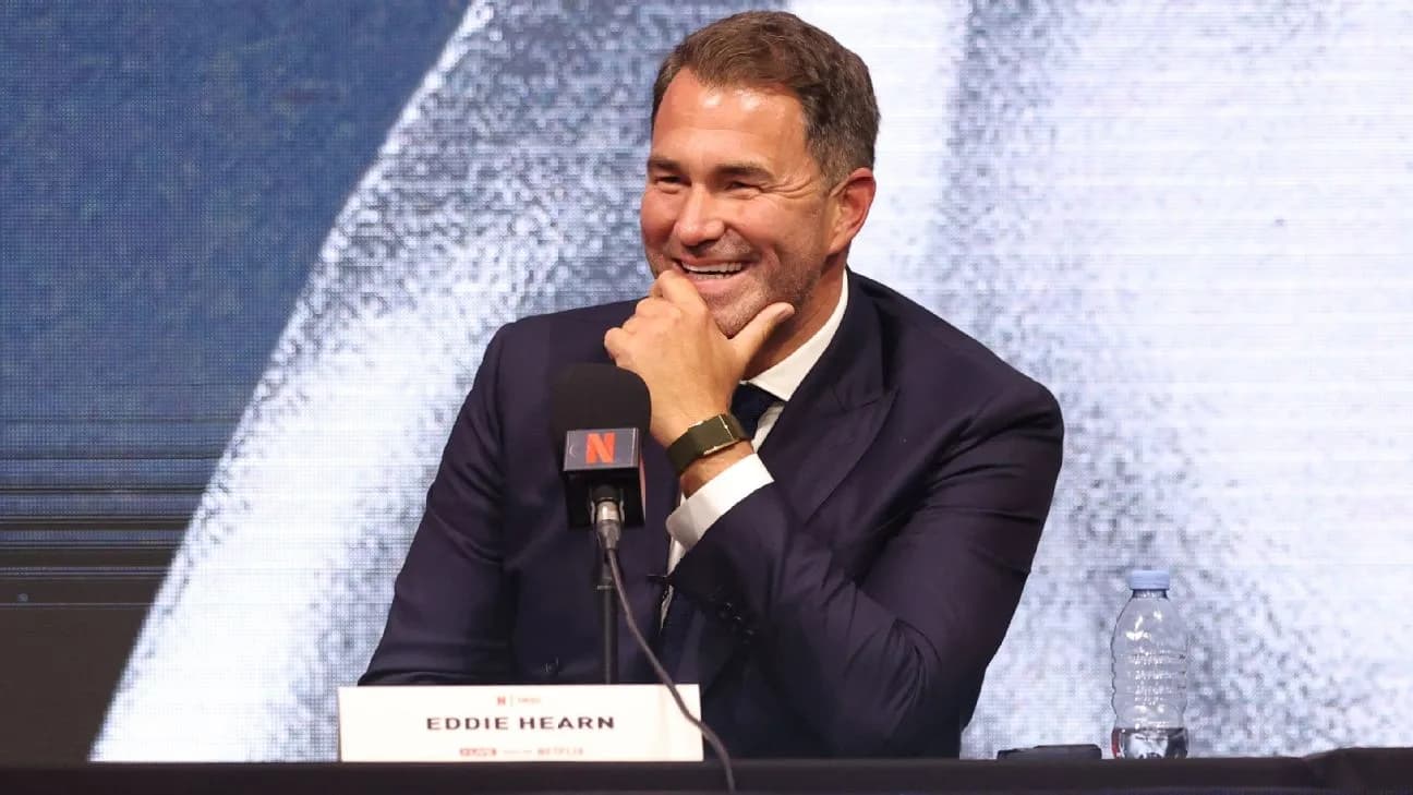 Eddie Hearn reveals Anthony Joshua's huge pay cut to fight Tyson Fury in UK