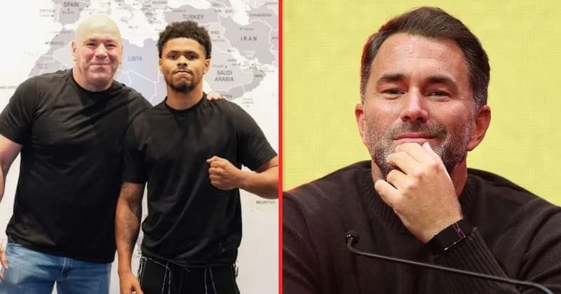 Eddie Hearn reacts to Shakur Stevenson leaving Dana Whites Zuffa Boxing before even fighting